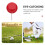 Placa marcadora de tee de golfe dourada com chanfro vermelho, 1 peça 6