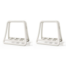 2X Verstelbare Verticale Laptopstandaard - Notebook- & Tablethouder Verticale Opbergrek Wit