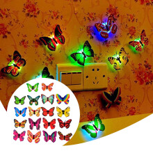 WinysinMultifunctional12pcs3D Mariposas que brillan en la oscuridad Pegatinas decorativas de pared