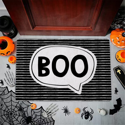 Χαλί πόρτας WinysinHalloween για εξωτερικό χώρο, αστείο χαλάκι πόρτας κολοκύθας,