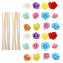 24 buc flori colorate pentru aromaterapie, accesorii pentru aromaterapie, tije de ratan (culori mixte)