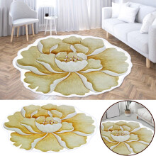 Flower-shaped floor mat for bedroom and living room