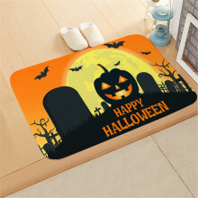 Halloweenská rohožka na dveře, venkovní dýňový design, 1 kus