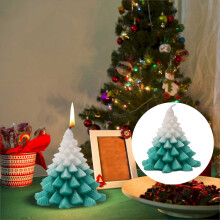 Bougies parfumées de Noël Winysin, bougies de Noël en forme de sapin et de Père Noël, compatibles avec la décoration de la maison/chambre,