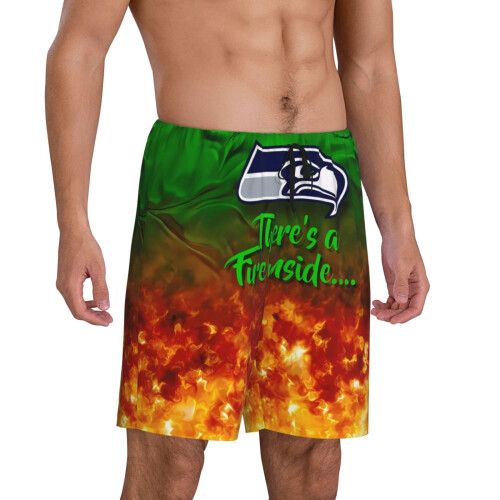 Seahawks korte herrepyjamasbukser med holdlogo 1