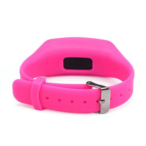 Digital LCD Pedometer Watch with Leather Band 20mm 2