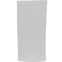 Sheer Grommet Curtains Silver Star Foil 100x200cm White