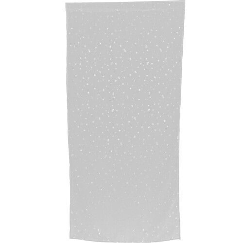 Sheer Grommet Curtains Silver Star Foil 100x200cm White