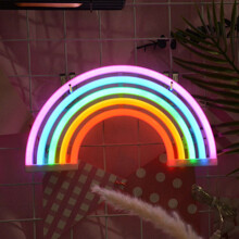 Enseignes lumineuses LED arc-en-ciel Winysin - Décoration murale décorative pour fêtes d'enfants