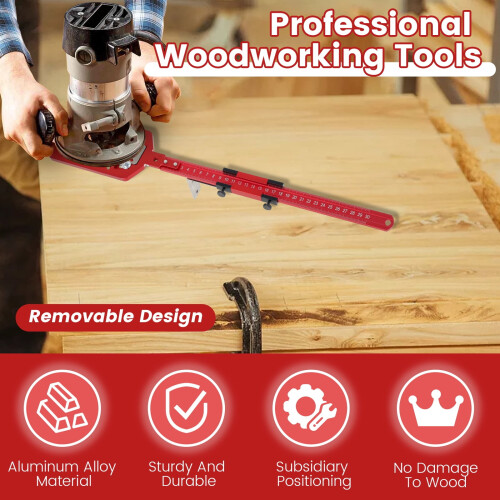 Support rainuré en aluminium pour défonceuse à bois, 1 pièce 1