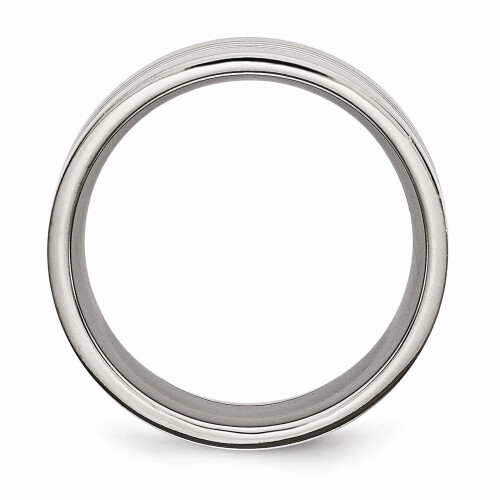 Anillo de titanio ranurado de 9 mm pulido 2