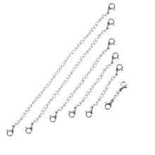 Rallonge de collier en acier inoxydable avec crochets amovibles (6 pièces)