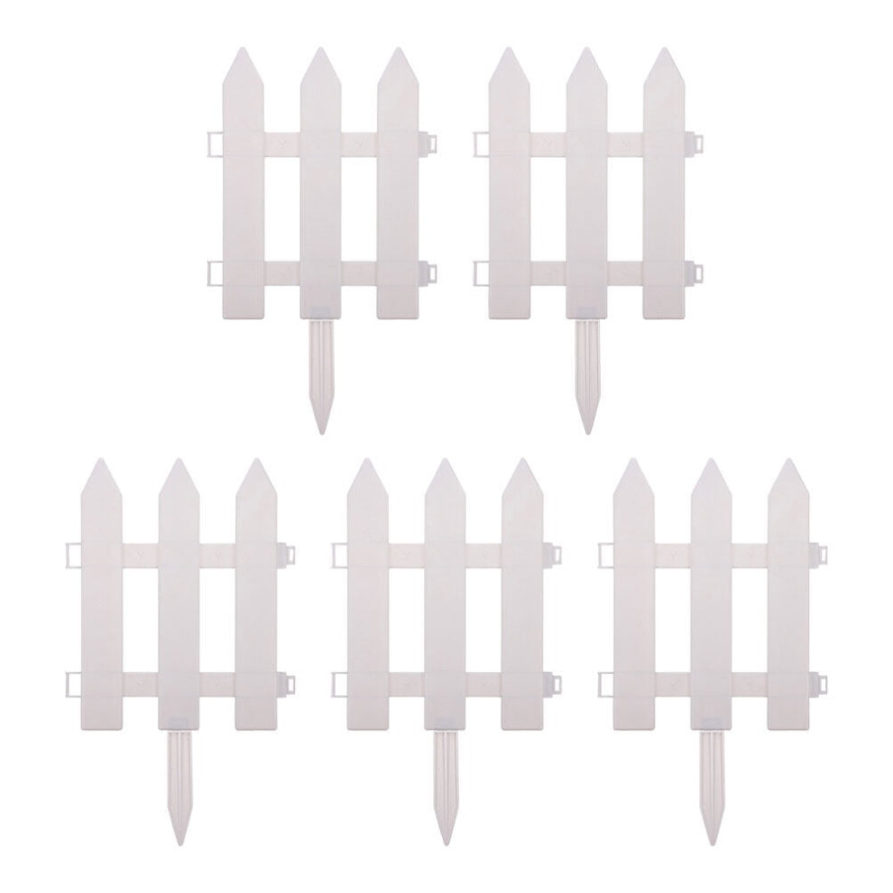 Garden Picket Fence Plastic 5 Sets 901175865916