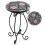 Round Mosaic Side Table - 30x50 cm, Indoor/Outdoor 2