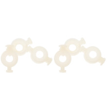 Trumpet Button Spring Pads White Plastic 6 pcs