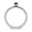 Emerald sterling silver ring single stone 2