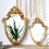 Wall-mounted makeup mirror with gold antique baroque frame 3