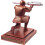 Portapenne Executive Knight, accessorio da scrivania in ferro, 1 pezzo 5