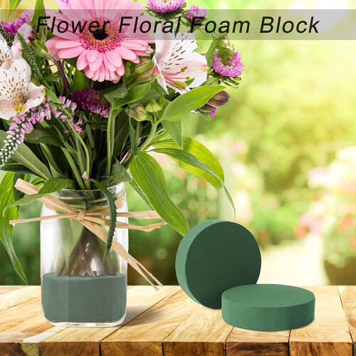 Blocos de espuma floral verdes redondos de 6,5 polegadas (pacote com 4) 1