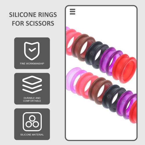 Silicone Scissor Finger Rings 36 Pcs 2
