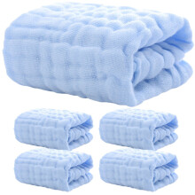Baby washcloths face and burping towel set 5 pcs