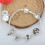 Silver Alloy Beaded Bracelet Large Hole DIY 1 Piece 2