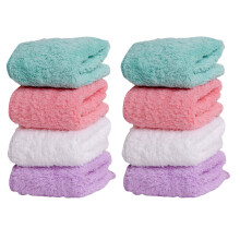 Infant saliva towels 8 pieces assorted colors