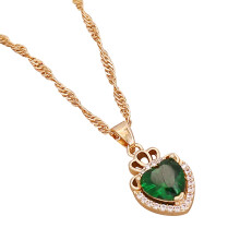 Női többszínű kristályos szerelem medál nyaklánc