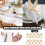 Ronds de serviette lapin de Pâques, décoration de table, 10 pièces 2
