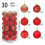 Christmas Ball Ornaments Set Gold Red Pink 30PC 3