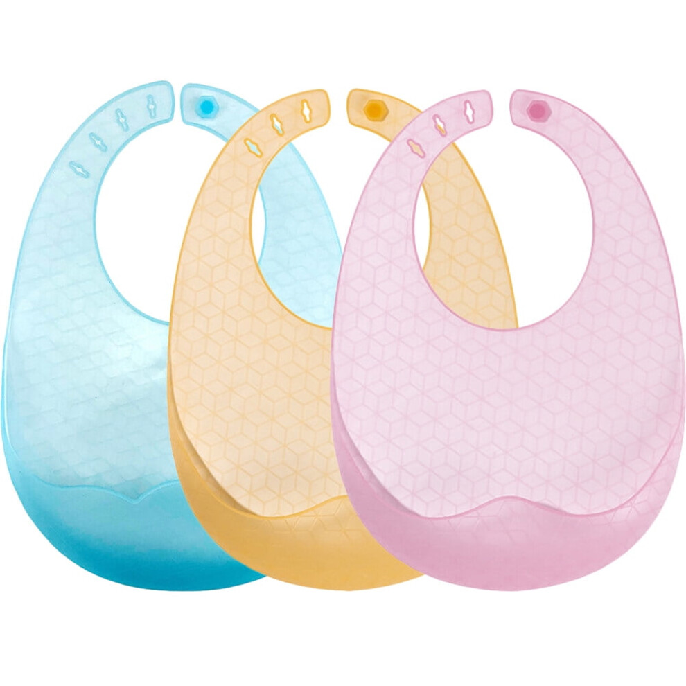 Baby Bibs Silicone Drool Bibs Breathable 3pcs