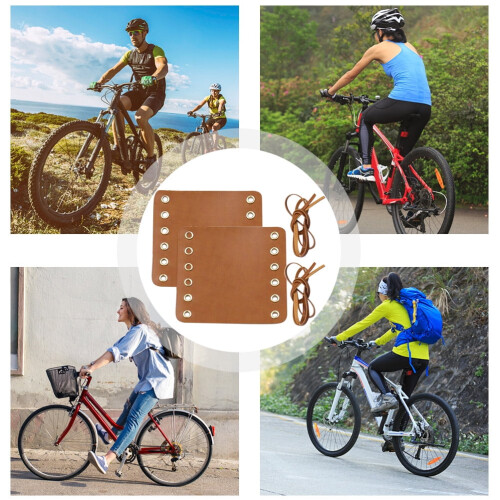Retro fietshandvatten van leer, stuuraccessoires 2