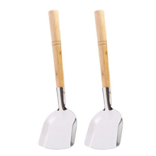 Non-Stick Wok Utensils Set Ironwood Handle 2 Pieces