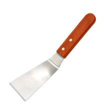 WinysinStěrka na smažení s dřevěnou rukojetí z nerezové oceli, stěrka na steak, sada 4 stěrek na pizzu