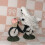 Halloween Ghost Bike Statue with Pink Pumpkin1pc 3