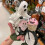 Halloween Ghost Bike Statue with Pink Pumpkin1pc 4