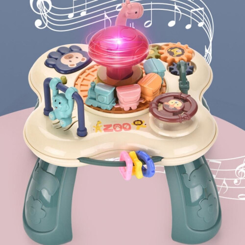 Baby Activity Table with Lights and Sounds for 6-18 Months,