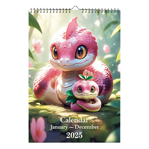 Calendrier mural 2025, design à crochet fait main, 12 mois 1