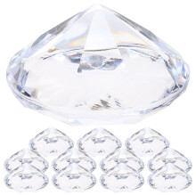 Diamantposisjonskortholder Bryllupsdiamanter Borddekor Toppdisplaystativ Middagsdekor Utstillingsstativ Akryl Harpeklips 12 stk