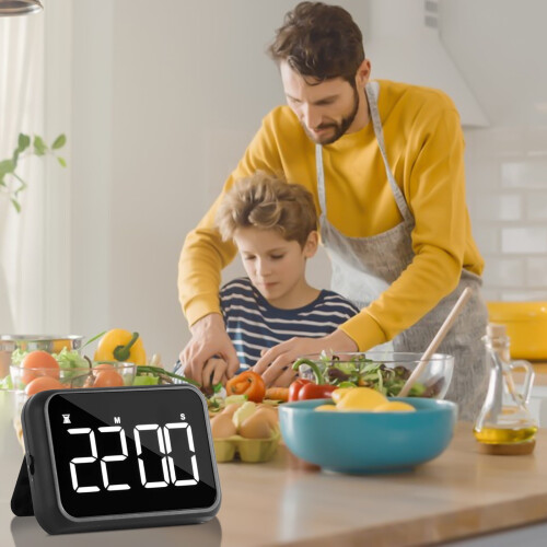 Viflosae Rechargeable Cooking Timer with Magnetic Mount and