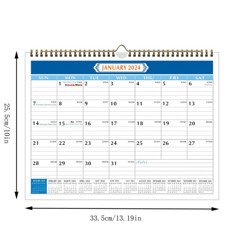 Calendrier mensuel à détacher, design traditionnel et moderne 2