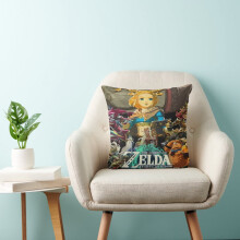 Sierkussensloop met Legend of Zelda-print, 20x20 inch.