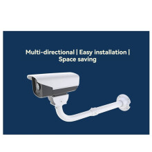 2X Suporte Telescópico para Câmera de Vigilância, em Forma de L, Ajustável de 30 A 60 cm, Ideal para Equipamentos de Segurança Externa