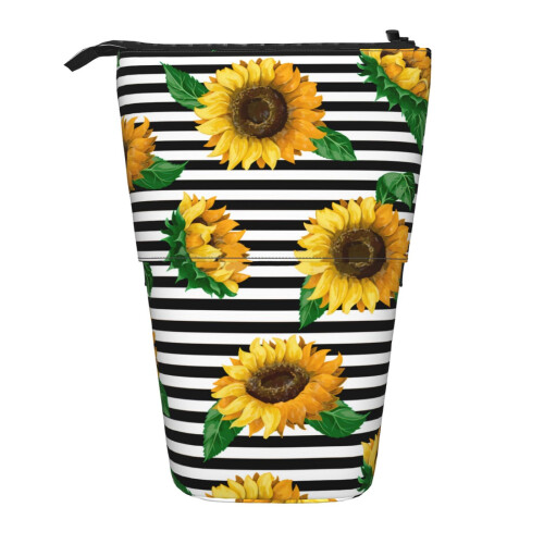 Trousse à crayons à rayures tournesol (1 pièce) 1