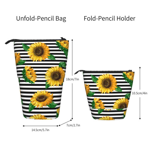Trousse à crayons à rayures tournesol (1 pièce) 2