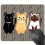 Colorful Cat Mousepad Natural Rubber Non-Rectangular 32x70cm 3