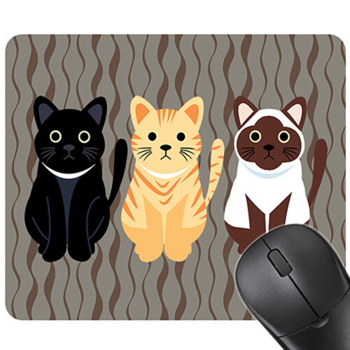 Colorful Cat Mousepad Natural Rubber Non-Rectangular 32x70cm 2