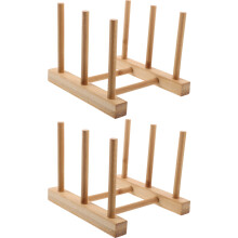 Bamboo water cup drying rack 2 pcs