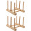 Bamboo water cup drying rack 2 pcs 1