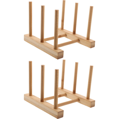 Bamboo water cup drying rack 2 pcs